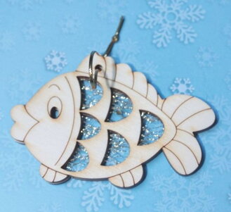 Vánoční dekorace - ryba zlatá
