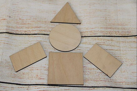 Dřevěné geometrické tvary - obdélník
