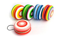 Skákací jojo dřevěné - barevné