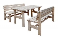 Dřevěný zahradní set ROŽMBERK - přírodní Dřevěný zahradní set ROŽMBERK - přírodní