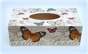 Box na kapesníky - motýli