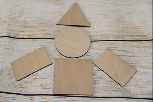 Dřevěné geometrické tvary - sada