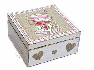 Dřevěná krabička na čaj - čajíčková